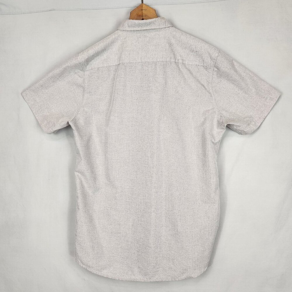 Molokai Surf Co Button Up Shirt Men's M Khaki Short Sleeve Casual Business - Picture 2 of 7